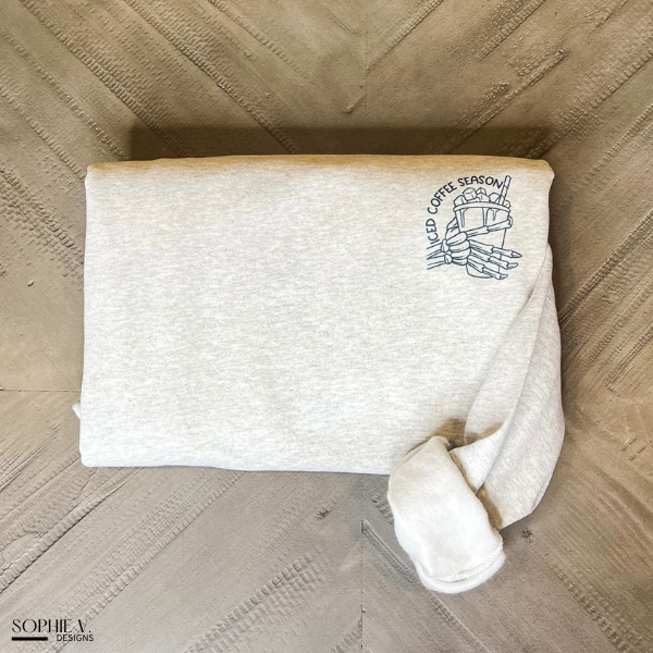 Iced Coffee Season Crewneck - Ash