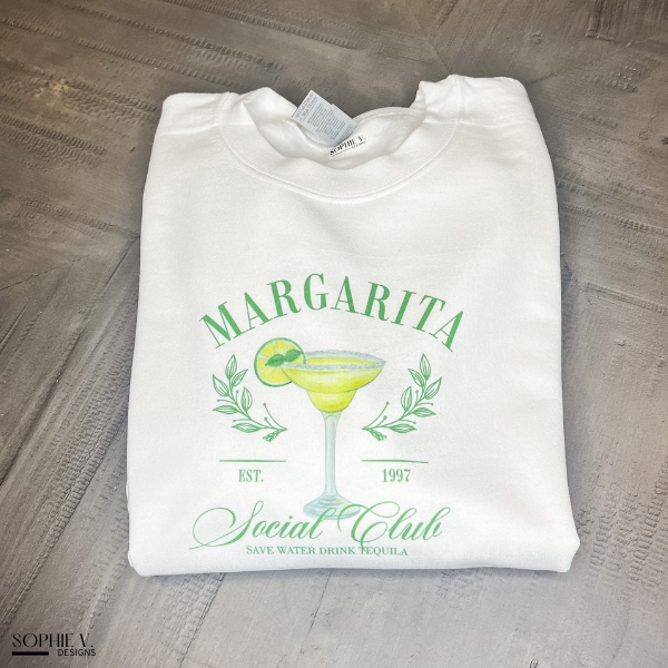 Margarita Social Club Crewneck - White