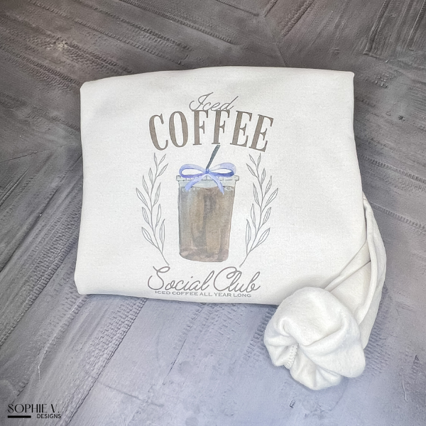Iced Coffee Social Club Crewneck - Sand