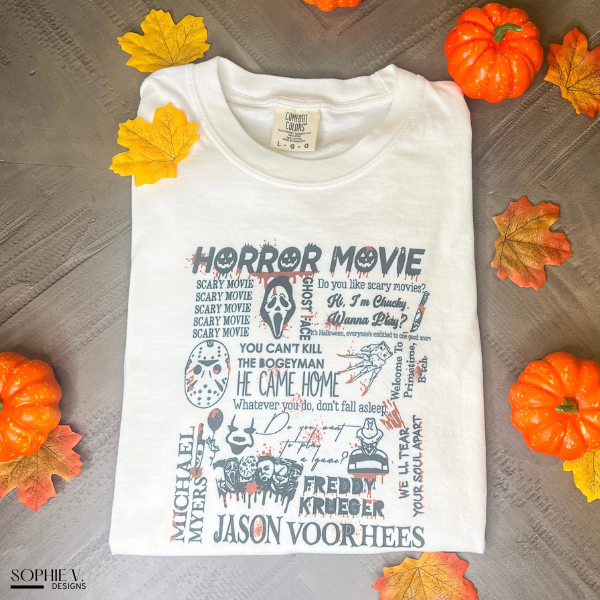 Horror Movies Tee - White (I.S.)