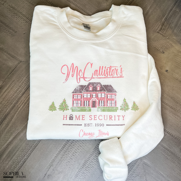 McCallister's Home Security Crewneck - White