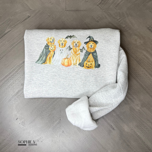 Halloween Golden Retrievers Crewneck
