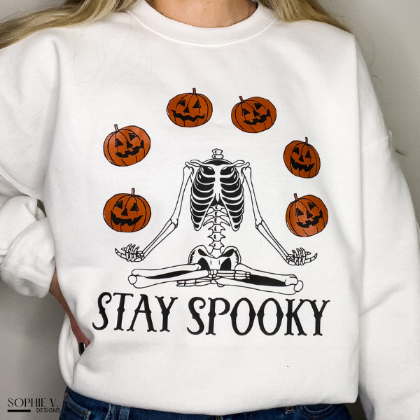 Stay Spooky Crewneck - White (I.S.)