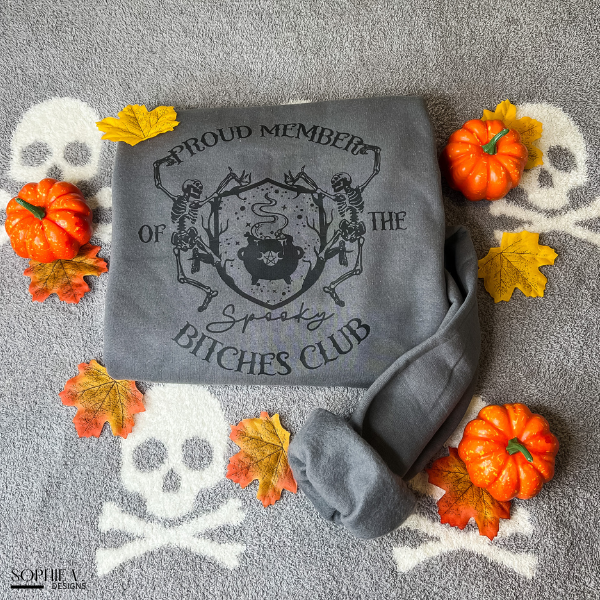 Proud Member of Spooky Bitches Club Crewneck - Charcoal