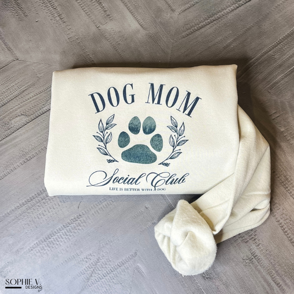 Dog Mom Social Club Crewneck - Sand