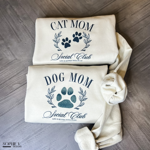 Cat Mom Social Club Crewneck - Sand