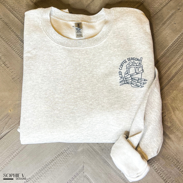 Iced Coffee Season Crewneck - Ash