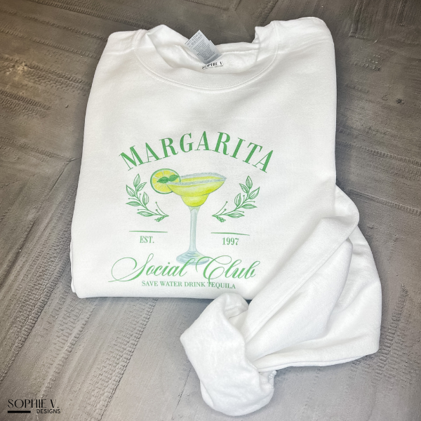 Margarita Social Club Crewneck - White