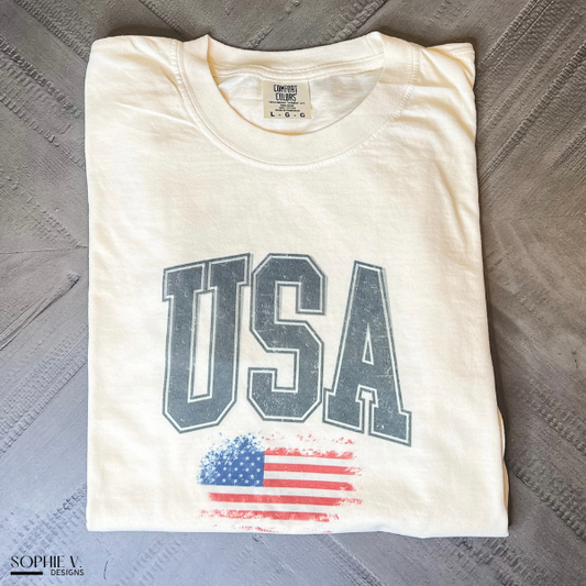 USA Tee - Ivory