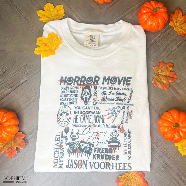 Horror Movies Tee - White