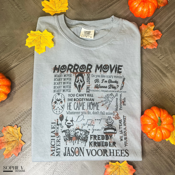 Horror Movies Tee - Granite