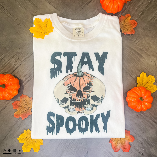 Stay Spooky Comfort Color Tee - White