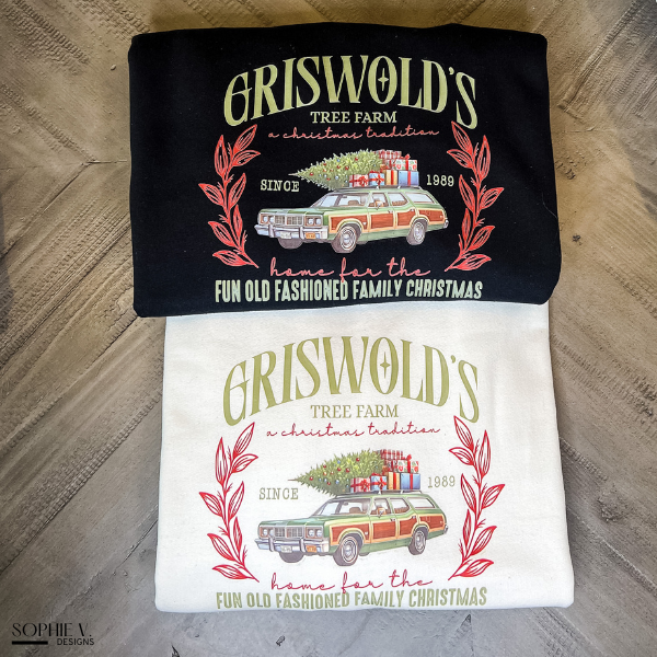 Griswold's Tree Farm Crewneck - White