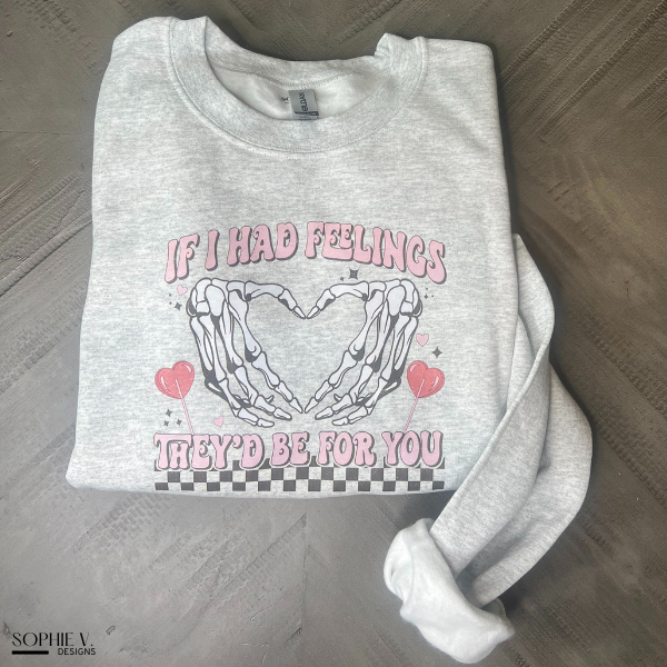 If I Had Feelings Crewneck - Ash