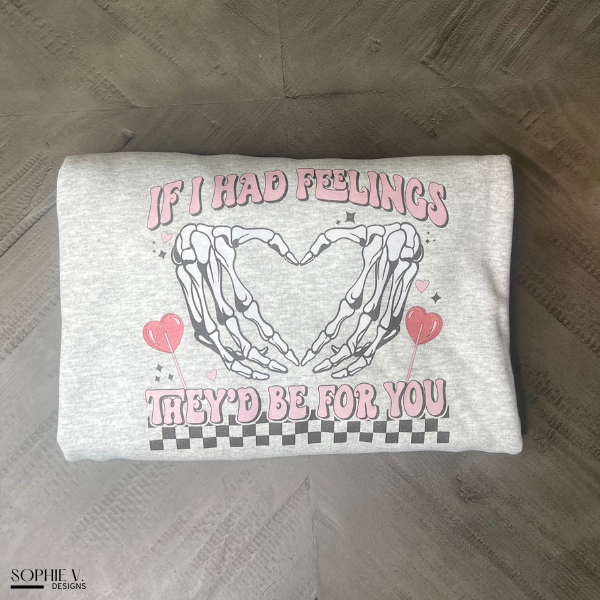 If I Had Feelings Crewneck - Ash