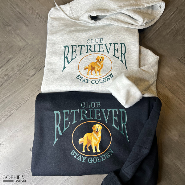 Club Retriever "Stay Golden" Crewneck - Black