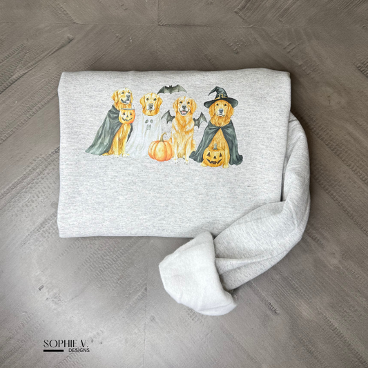 Halloween Golden Retrievers Crewneck
