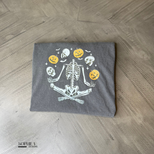 Skeleton Pumpkin Comfort Colors Tee