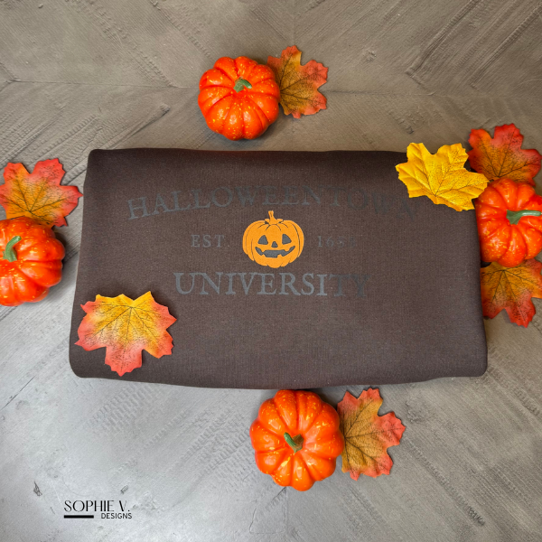 Halloweentown University Crewneck - Dark Chocolate (Black Font)