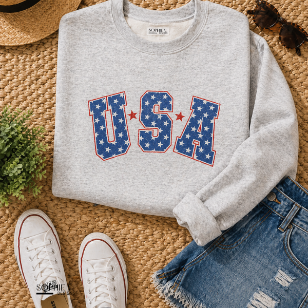 USA Crewneck - Ash