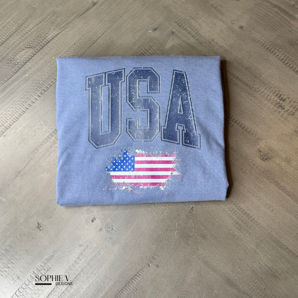 USA Tee - Blue Jean