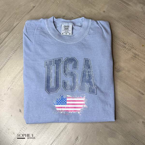 USA Tee - Blue Jean