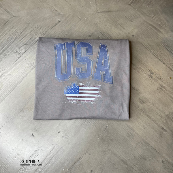 USA Tee - Charcoal