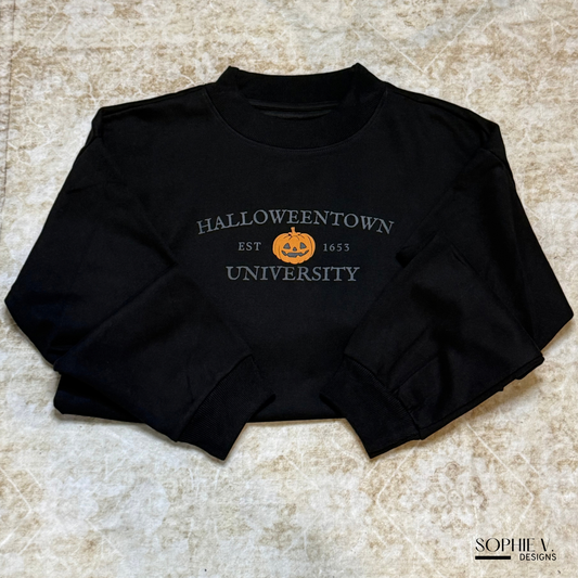 *Preorder* Halloweentown University Mock Neck - Black on Black
