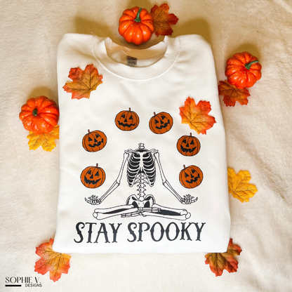 Stay Spooky Crewneck - White