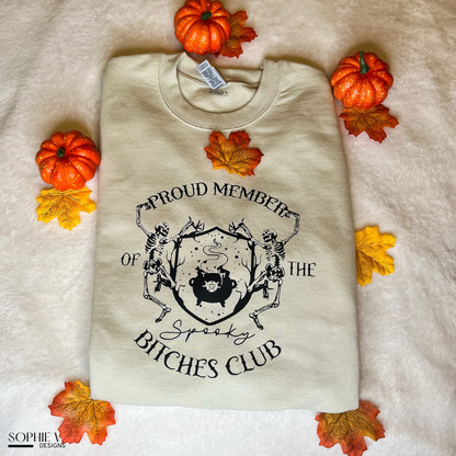 Proud Member of Spooky Bitches Club Crewneck - Sand