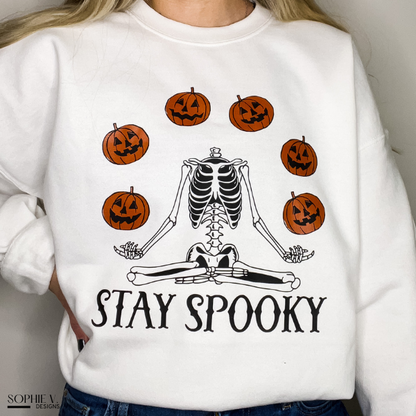 Stay Spooky Crewneck - White