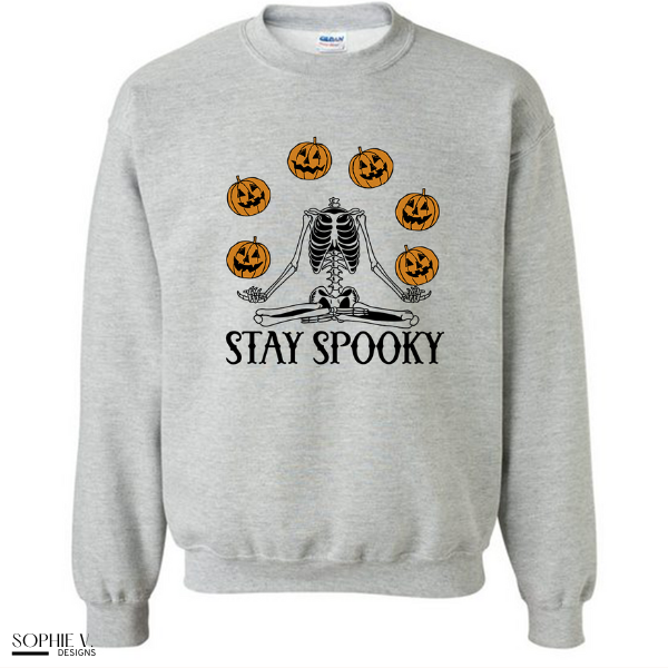 Stay Spooky Crewneck - Sport Grey