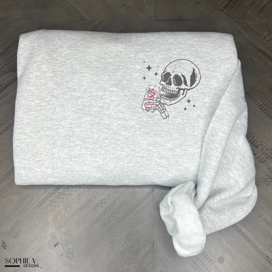 Diet Coke Skull Crewneck - Ash