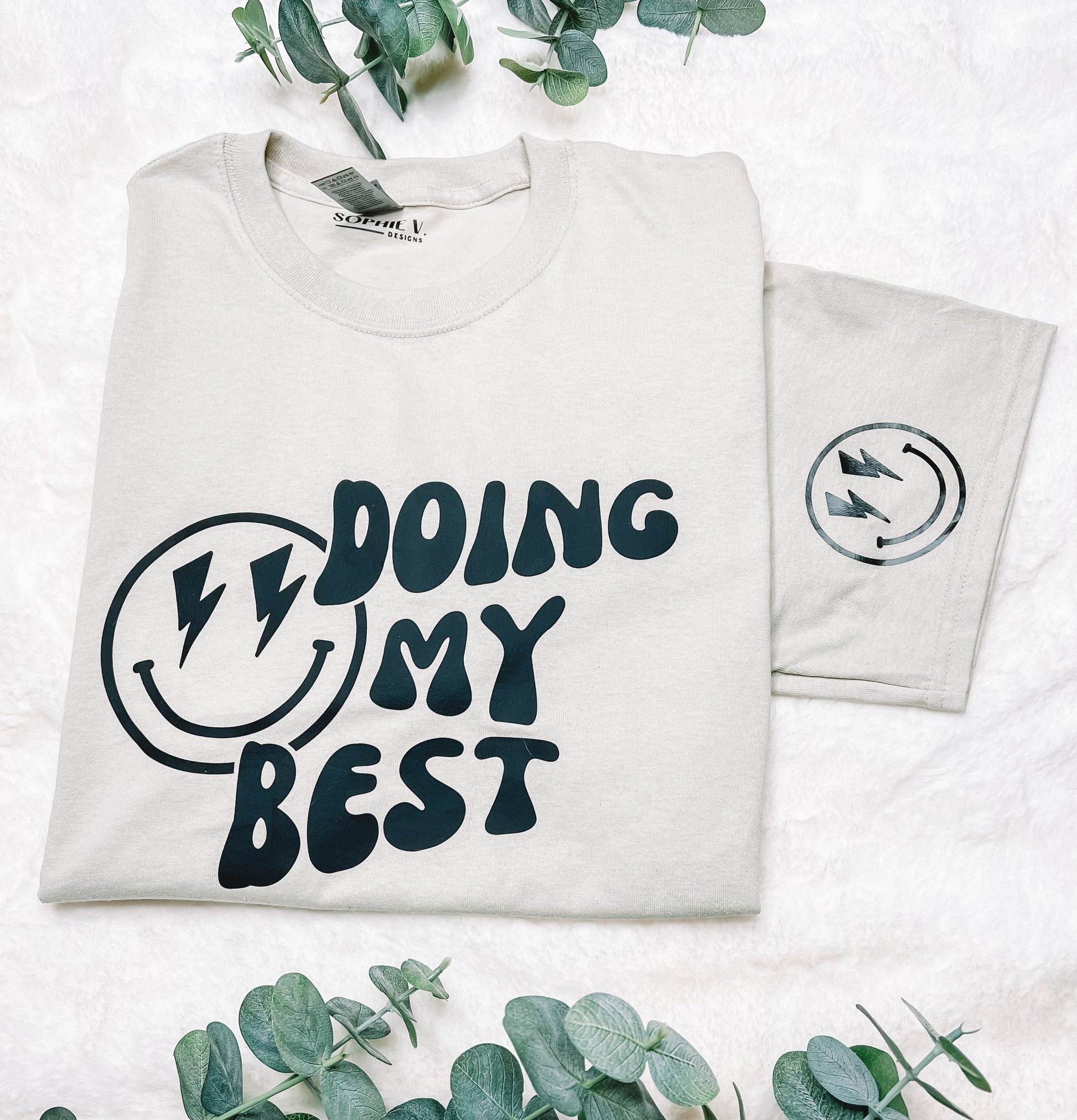 Doing My Best Tee - Sand - Sophie V. Designs