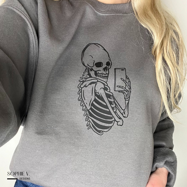 Skeleton Selfie Crewneck - Sophie V. Designs