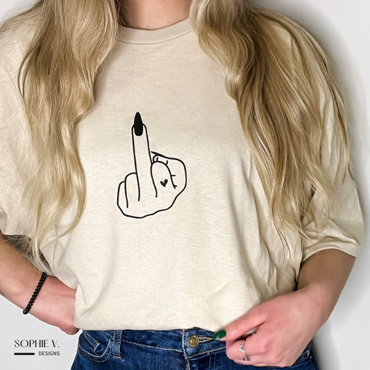 Middle Finger Tee - Sophie V. Designs