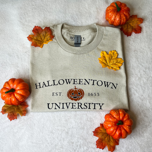 Halloweentown University Tee - Sand - Sophie V. Designs