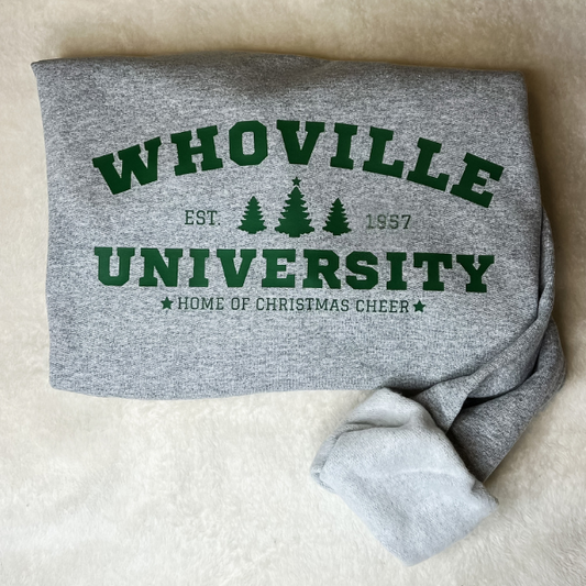 Whoville University Crewneck - Sport Grey - Sophie V. Designs