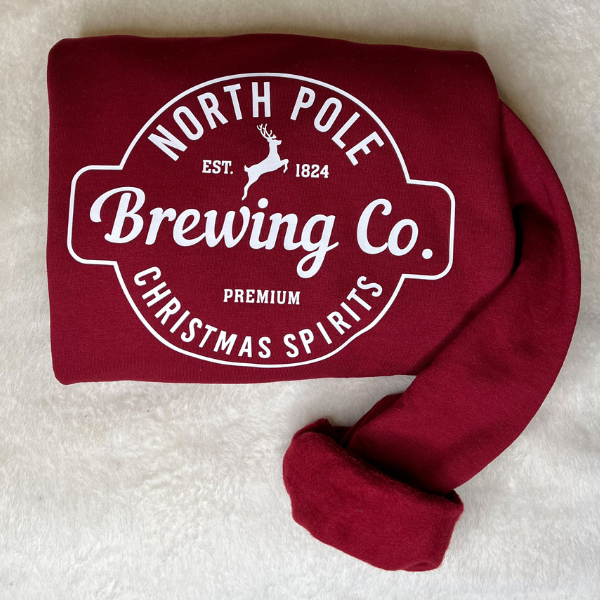 North Pole Brewing Co. Crewneck - Garnet *RTS* - Sophie V. Designs
