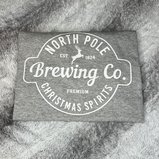 North Pole Brewing Co. Tee - Sport Grey - Sophie V. Designs