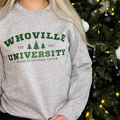 Whoville University Crewneck - Sport Grey - Sophie V. Designs