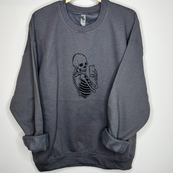 Skeleton Selfie Crewneck - Sophie V. Designs